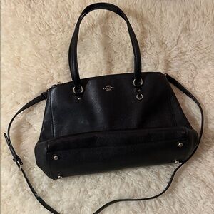 Coach Midnight Black Leather Satchel
